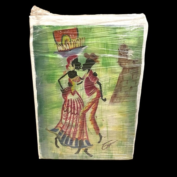 Painting - Joyful Couple  -  Woman and Man Celebrating Caribbean Life - Picture 1 of 7